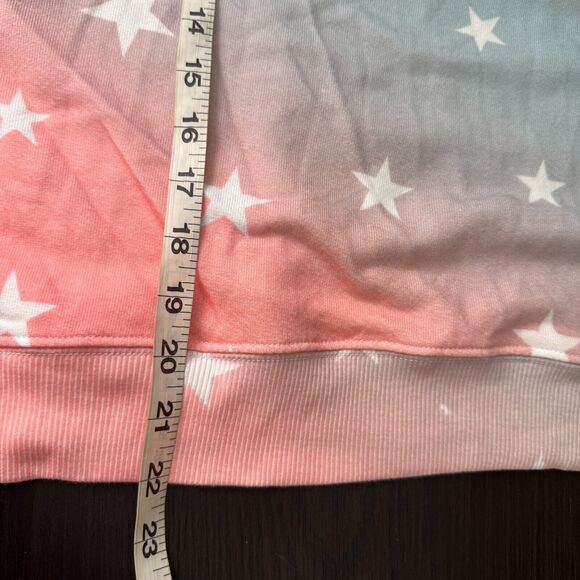 Wildfox Sommers Sweatshirt Womens XS Star Spangled Ombre Pastel Sweater NEW - Picture 8 of 9